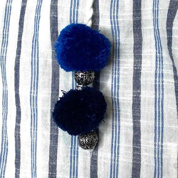 Love Shack Famcy Boho Blouse Small Striped Coastal Cowgirl Bohemian Chic Summer - Picture 3 of 9